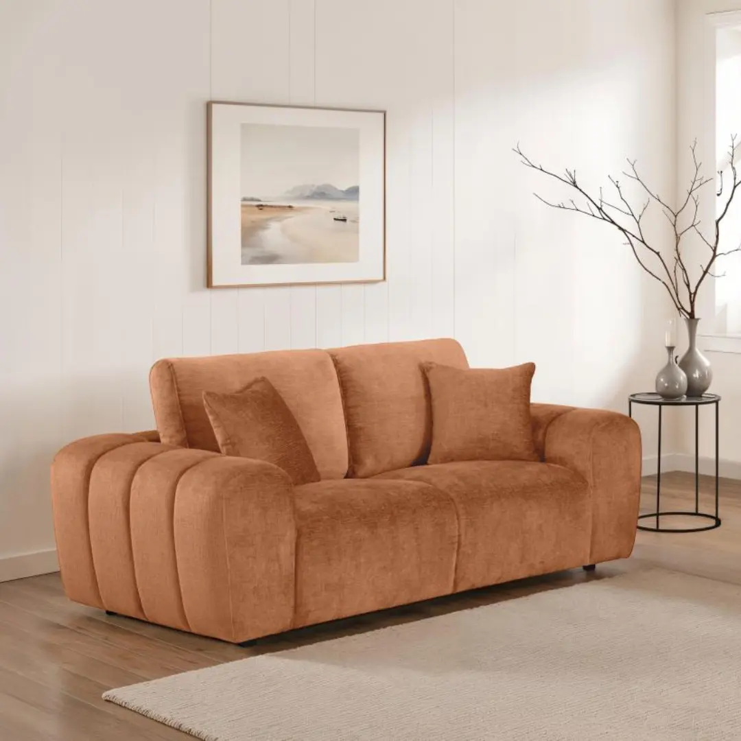 Burnett Chenille Loveseat Upholstered By Coaster Furniture | Mobilia Cleopatra 3 Chenille Loveseat