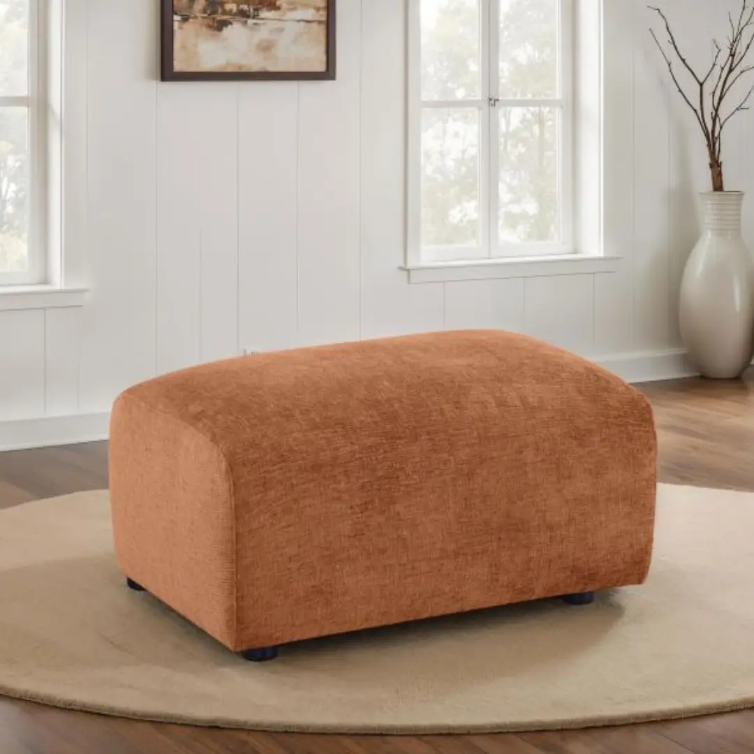 Burnett Chenille Fabric Ottoman By Coaster Furniture | Mobilia Cleopatra 3 Fabric Ottoman