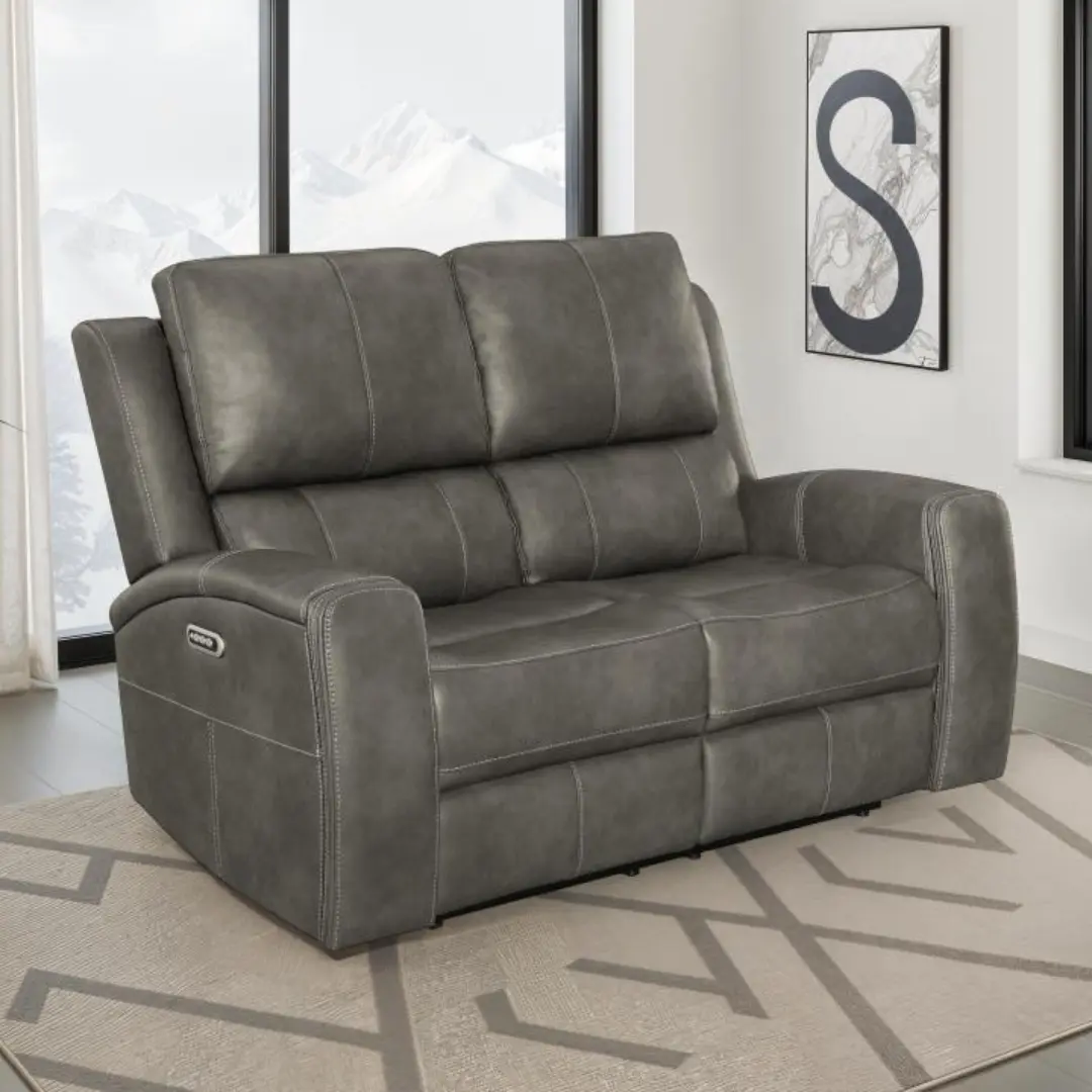 Brickston Power Reclining Loveseat By Coaster Furniture | Mobilia Cleopatra 3 Power Reclining Loveseat