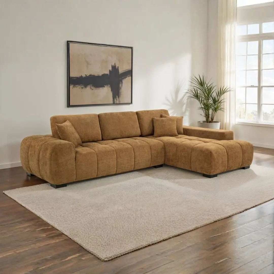 Octavia Chaise Sectional Sofa By Coaster Furniture | Mobilia Cleopatra 3 Chaise Sectional Sofa