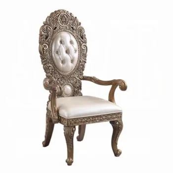 Leather Dining Arm Chair Set of 2