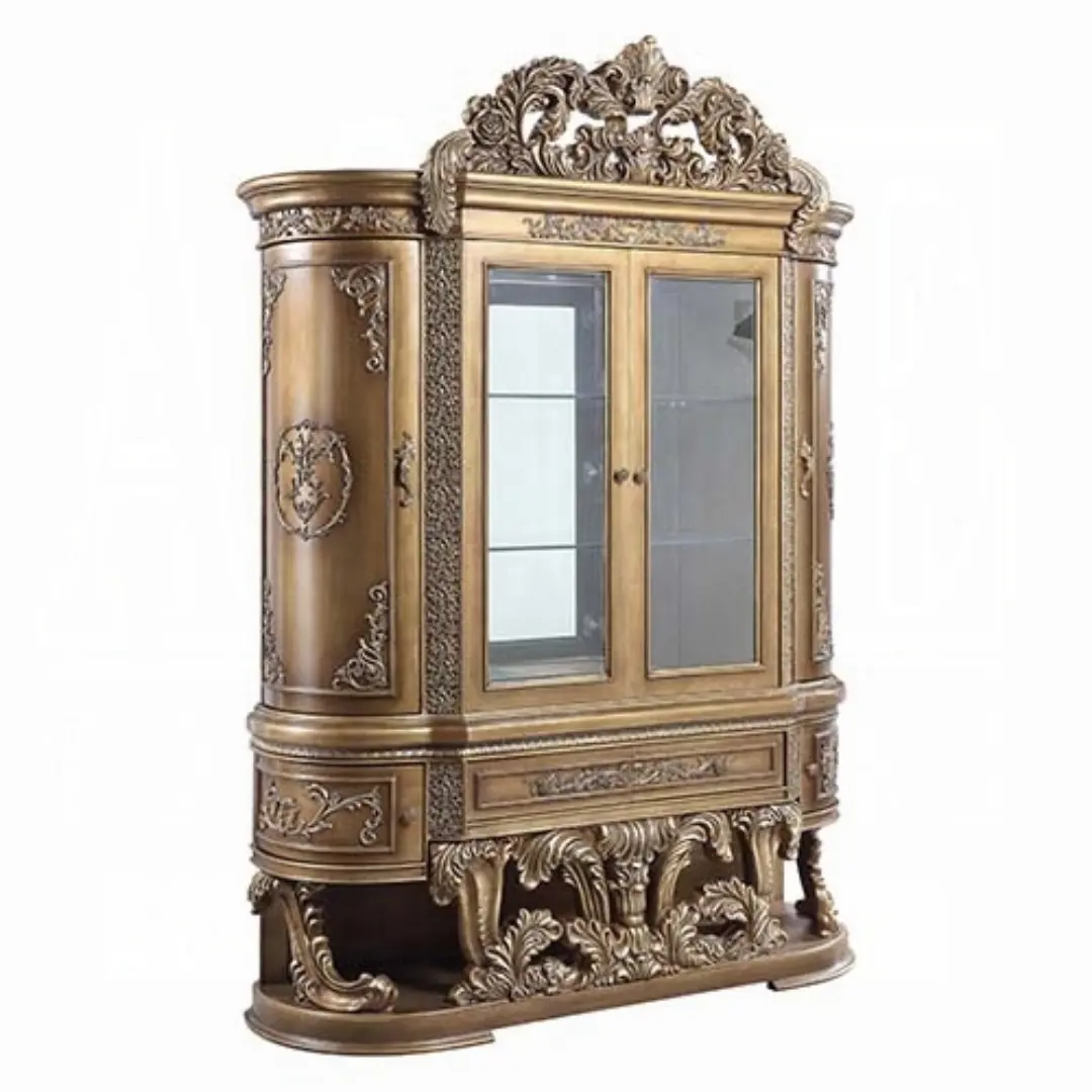 Constantine Gold Curio By Acme | Mobilia Cleopatra 3 Gold Curio