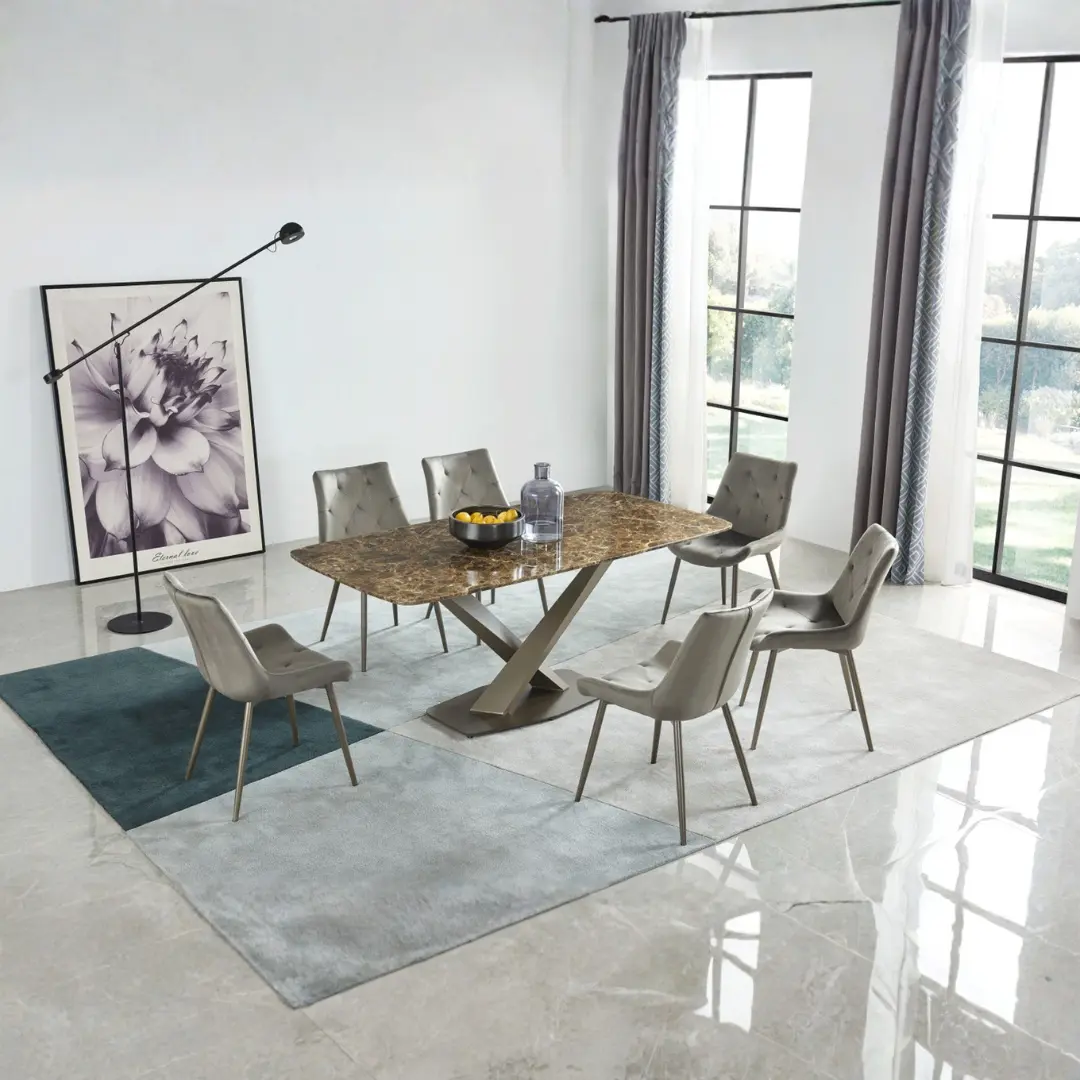 Marble luxury furniture enhancing a luxurious