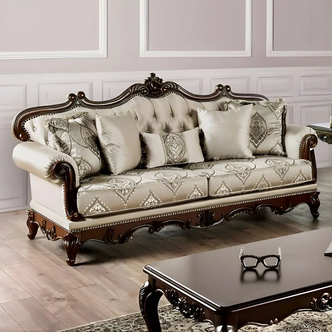 Luxury traditional furniture arrangement in a large home setting