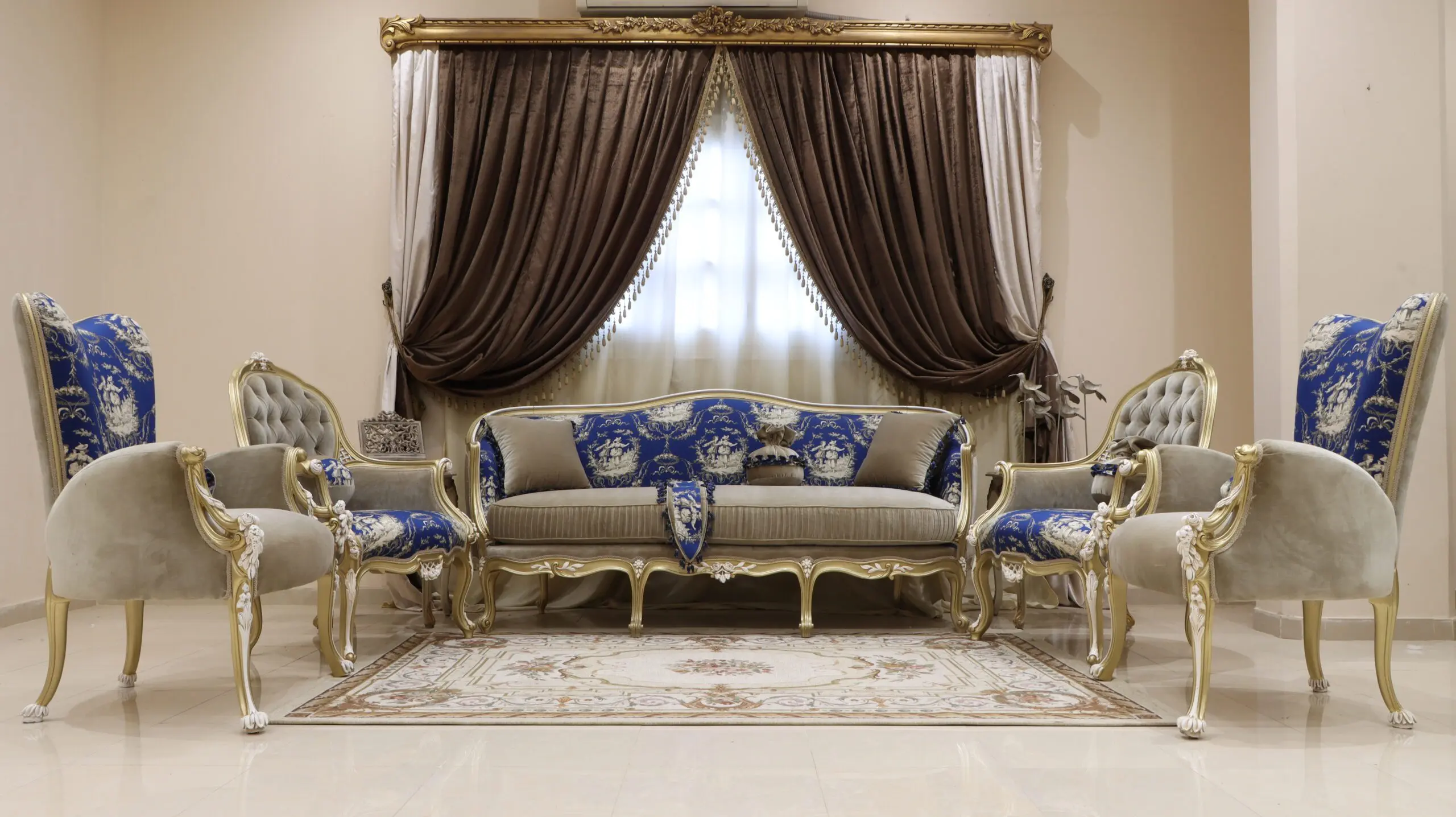 Egyptian handmade furniture in a luxury home