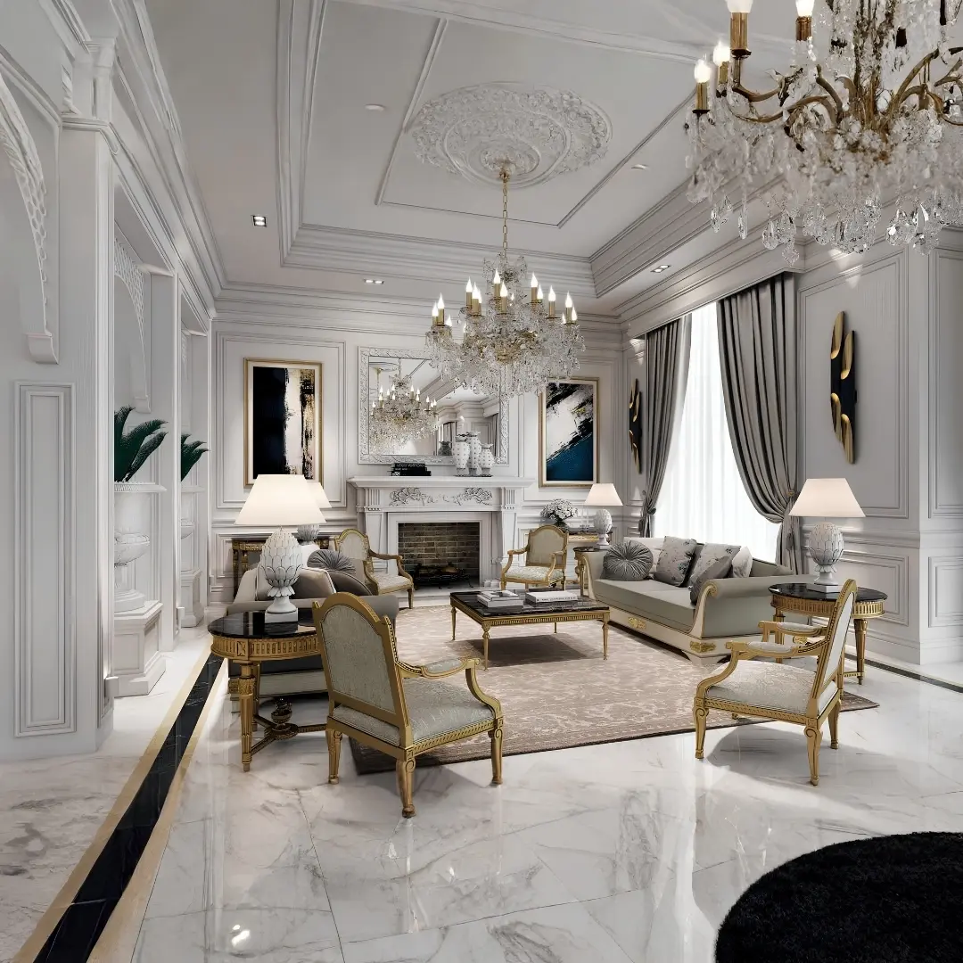 Classic Living Room Set Royal By Esf Furniture | Mobilia Cleopatra 3 Classic Living Room Set