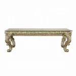 Vatican Champagne Rectangular Dining Table for 8 by ACME - Image 2