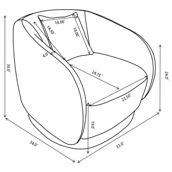 Round Swivel Accent Chair