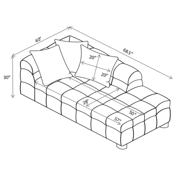 tufted chaise