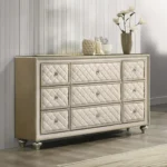 Lucienne Beige Velvet Dresser by ACME