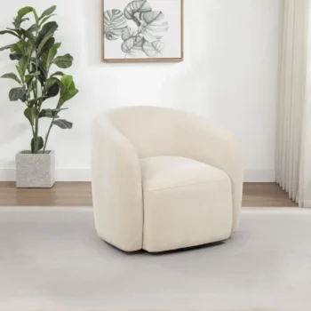 Beige Swivel Accent Chair
