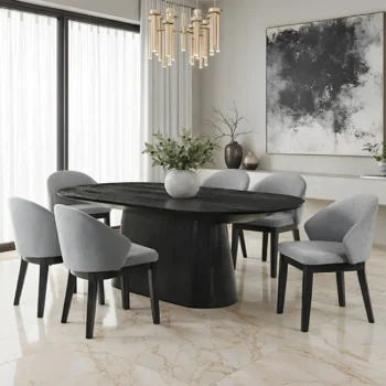black dining room set