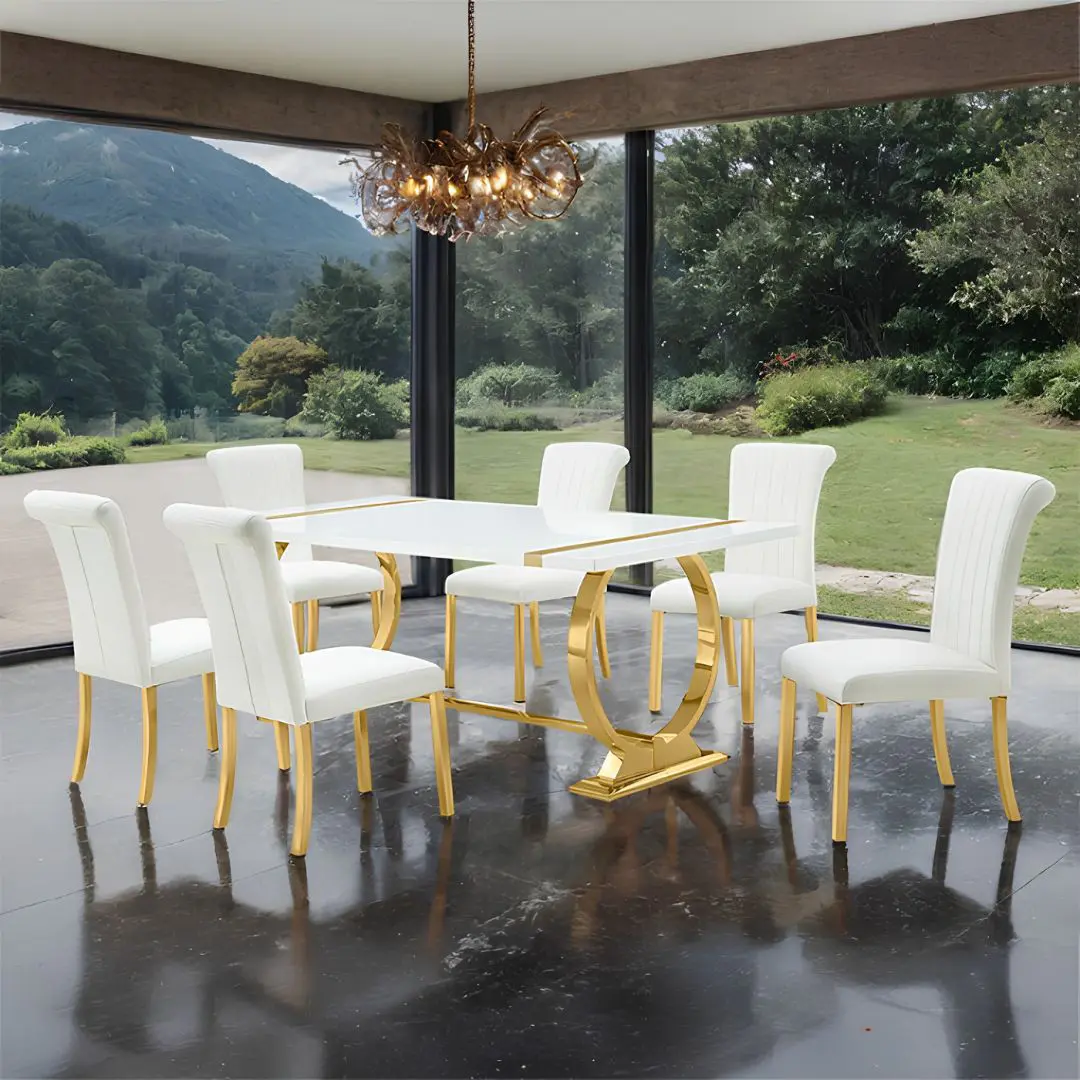 Holbaek 5 Pc 80″ Dining Room Sets Contemporary By Furniture Of America | Mobilia Cleopatra 3 dining room sets contemporary