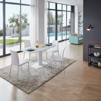High Gloss Lacquer 2396 Table with extention and 3450 Chairs