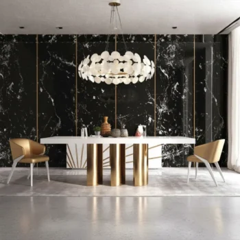 Shiny Oro White Dining Room Set