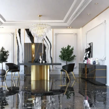 Shiny Oro Black Dining Room Set