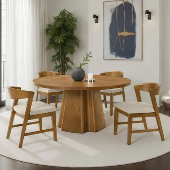 wood dining table set