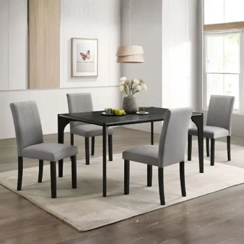 Amelio 5 Pc Gray Dining Room Set by Furniture Of America