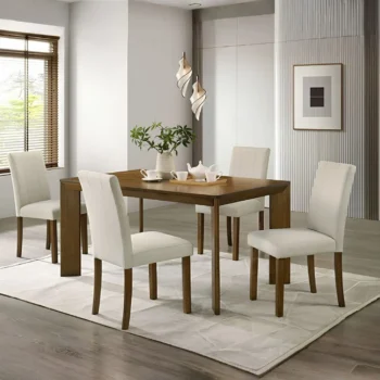 brown dining table set