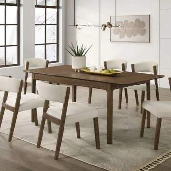 7 piece walnut dining set
