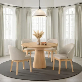 contemporary round dining room sets