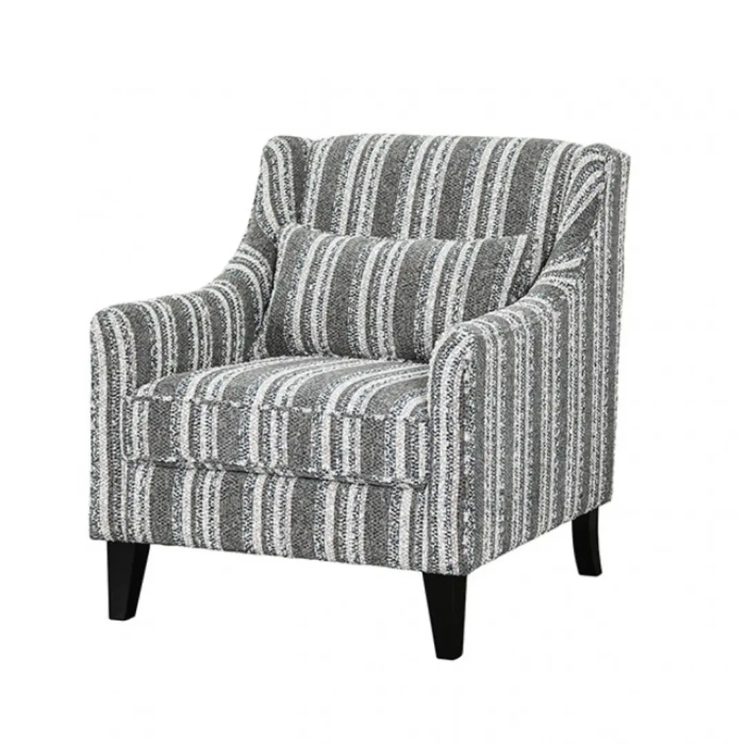 Viviani Brown Armchair Stripe By Furniture Of America | Mobilia Cleopatra 3 Brown Armchair Stripe