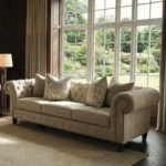 Beige 3 Seater Sofa