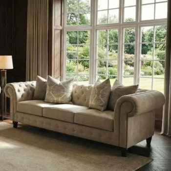 Beige 3 Seater Sofa
