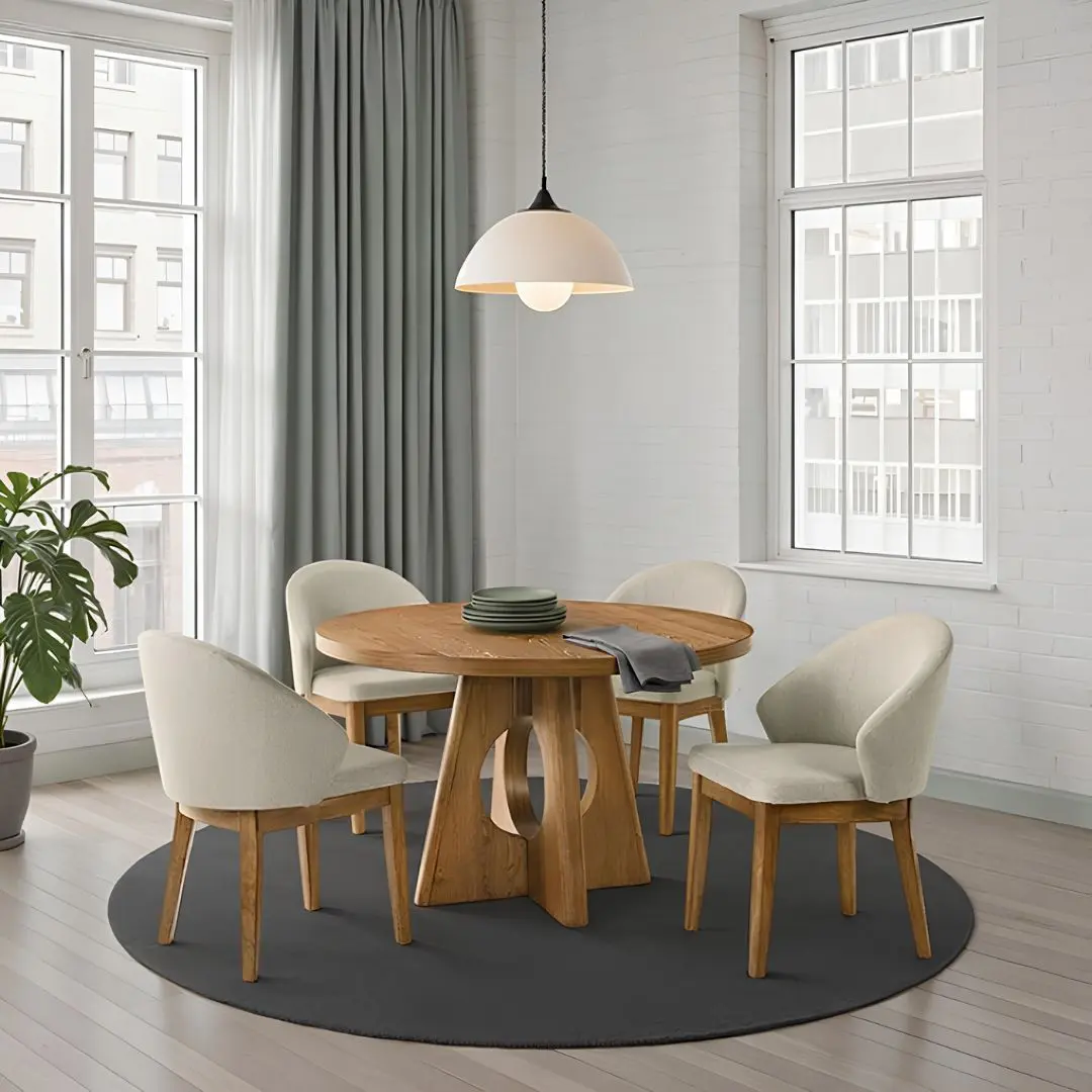 Ozark 5 Pc Walnut Dining Table Set By Furniture Of America | Mobilia Cleopatra 3 Ozark 5 Pc Walnut Dining Table Set by Furniture Of America - Image 1
