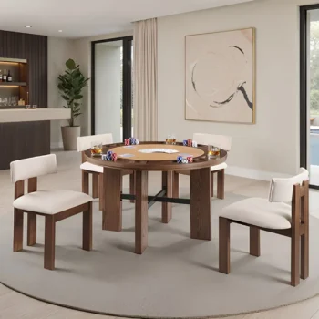 Round Dining Table Set for 4 with Chairs