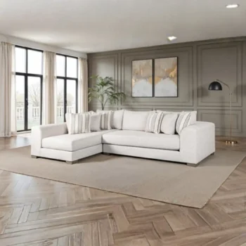 Beige L Shaped Sectional Sofa