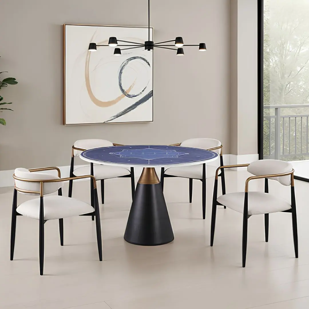 Hobro 5 Pc Contemporary Black Dining Room Sets By Furniture Of America | Mobilia Cleopatra 3 Hobro 5 Pc Contemporary Black Dining Room Sets by Furniture of America - Image 1