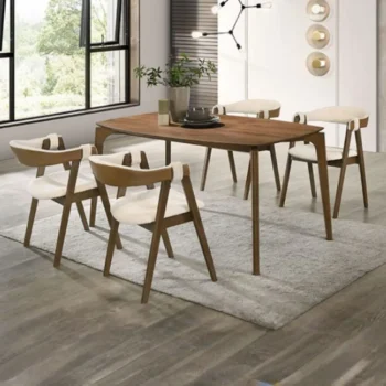 Ebikon 5 Pc Mid Century Modern Dining Room Sets by Furniture of America | Egyptian handmade furniture - Royal villa furniture - Dubai style furniture - Turkish classic furniture - Baroque luxury furniture - Victorian Furniture - Custom Made Furniture - Luxury Furniture