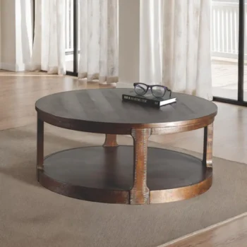 Espresso Round Wood Coffee Table
