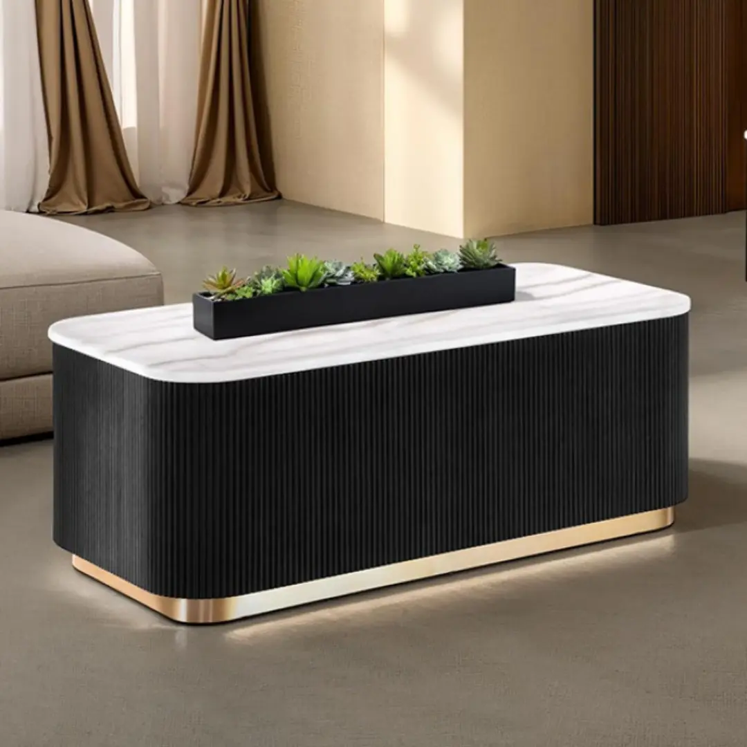 Virden Rectangle Wood Coffee Table By Furniture Of America | Mobilia Cleopatra 3 Black Rectangle Wood Coffee Table