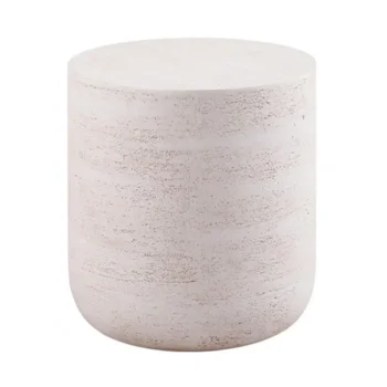 Off-White Ceramic End Table