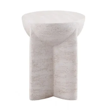 Off-White Ceramic Side Table