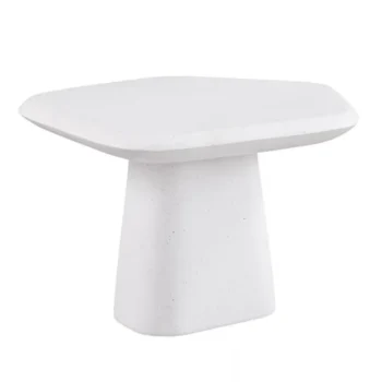 White Ceramic Pedestal Coffee Table