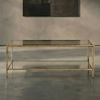Gold Rectangular Coffee Table