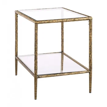Gold Metal End Table