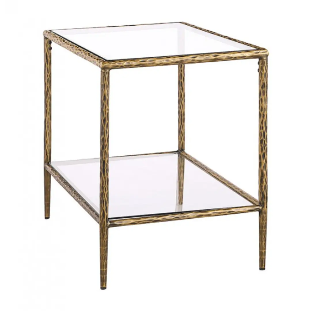 Helma Metal End Table By Furniture Of America | Mobilia Cleopatra 3 Gold Metal End Table