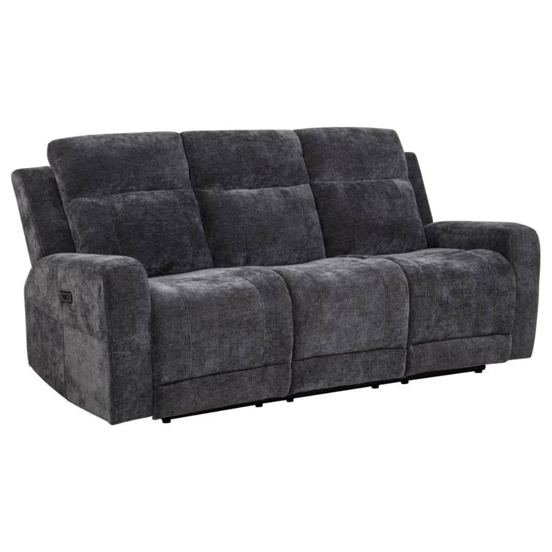 Kennett Chenille Sofa Recliner 3-Seater By Coaster Furniture | Mobilia Cleopatra 3 Chenille Power Reclining Sofa Set