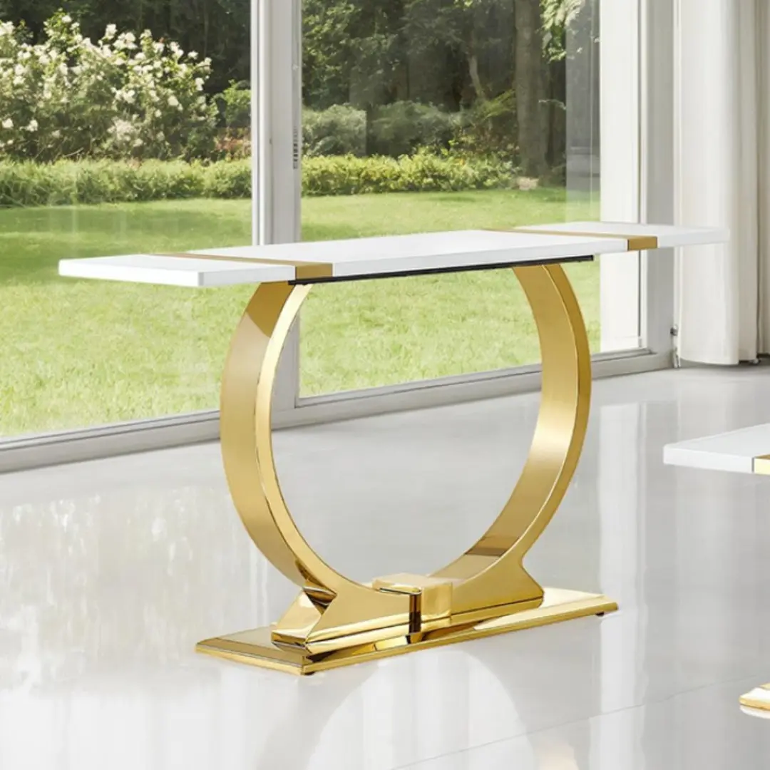Horve White Sofa Table By Furniture Of America | Mobilia Cleopatra 3 White Sofa Table