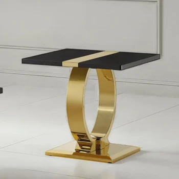 Black Wood End Table