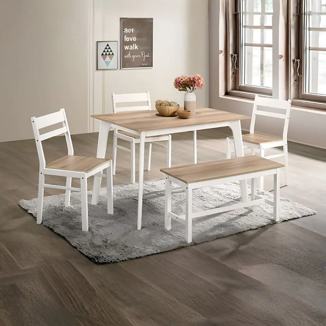 Debbie 5 Pc Solid Wood Dining Set By Furniture Of America | Mobilia Cleopatra 3 Solid Wood Dining Set