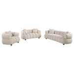 Whitney Channel Tufted Sofa Set Fabric by Coaster Furniture