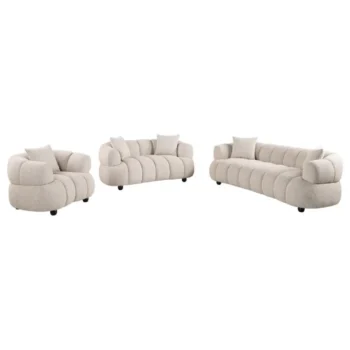 Whitney Channel Tufted Sofa Set Fabric by Coaster Furniture