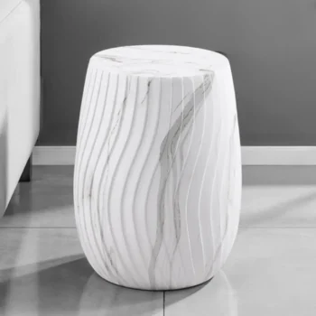 White Marble Side Table