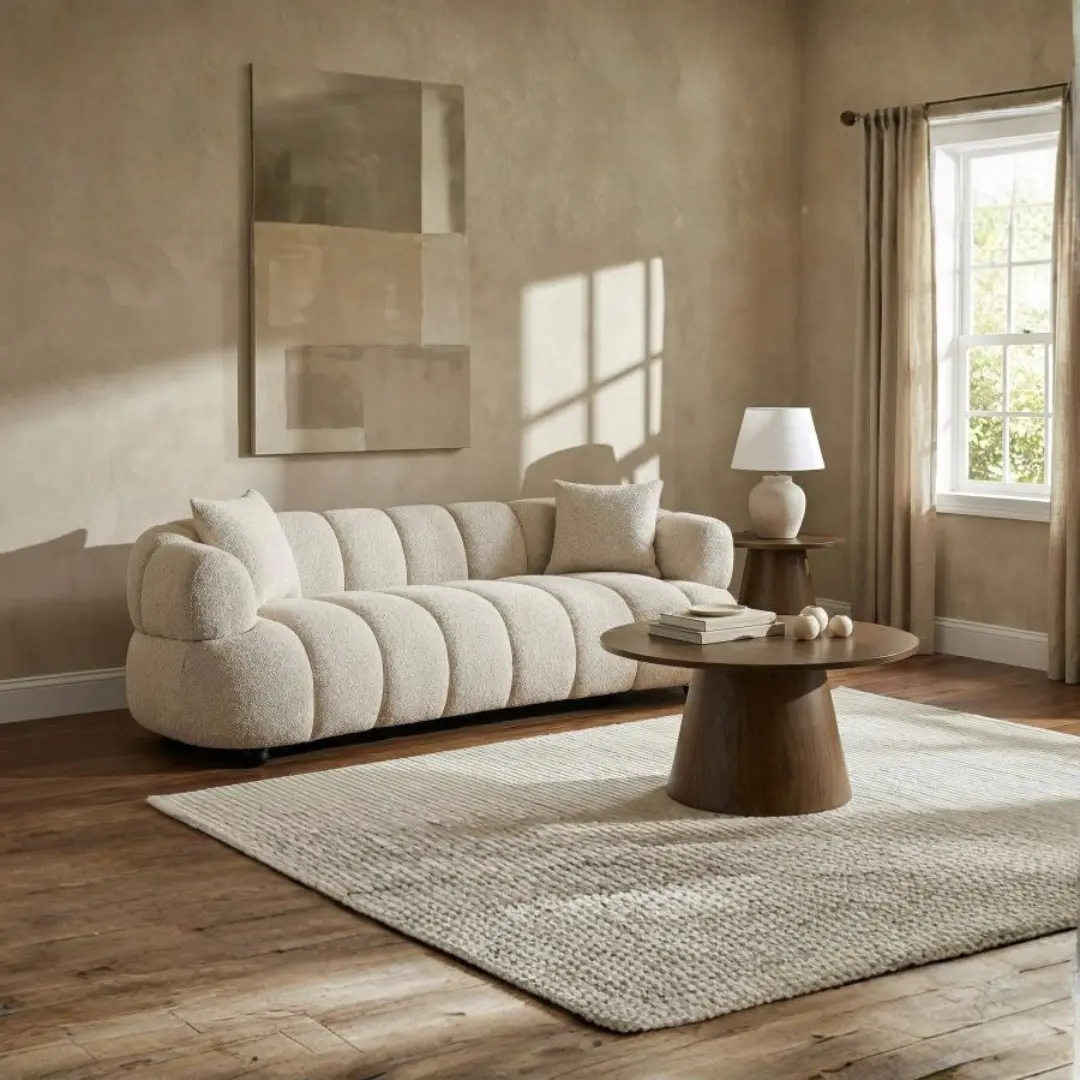 Whitney Channel Tufted Woven Fabric Sofa By Coaster Furniture | Mobilia Cleopatra 3 Whitney Channel Tufted Sofa Set Fabric by Coaster Furniture