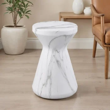 White Ceramic Side Table